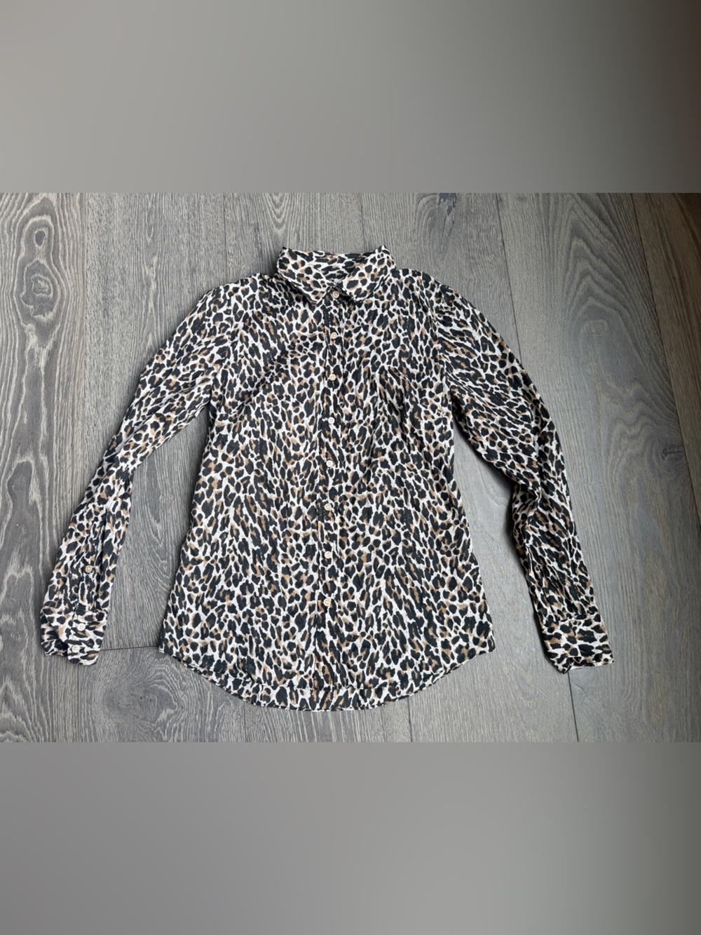 J. Crew Perfect Shirt in Leopard Print Size 0